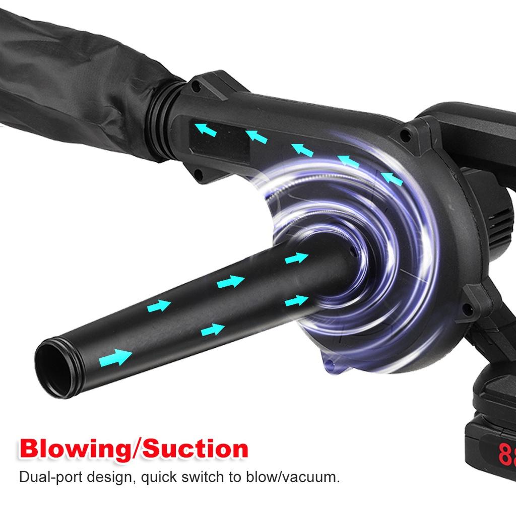 1000 Вт 2 в 1 беспроводной электрический воздуходувка для вакуумной очистки воздуходувка для выдувания и всасывания листьев пылесборник для батареи Makita 18 В