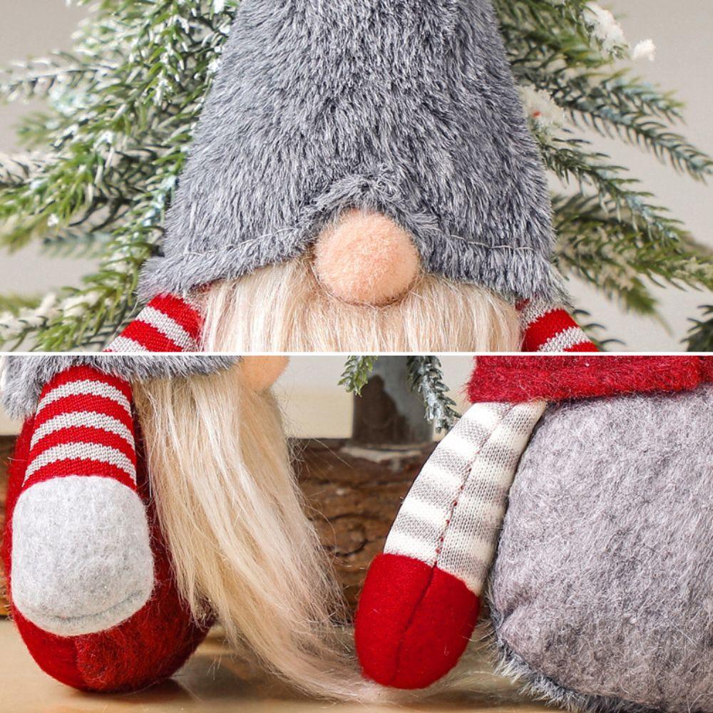 Red Hat Christmas Gnome Doll Plush Material Faceless Doll Xmas Tree Pendant Christmas Party