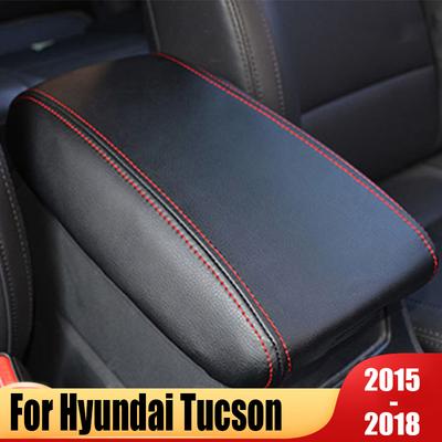 Для Hyundai Tucson TL 2015~2018 Автомобильный подлокотник Крышка ящика подлокотника Водонепроницаемый Устойчивый к царапинам Комплект Крышка Прямая установка Аксессуары для интерьера
