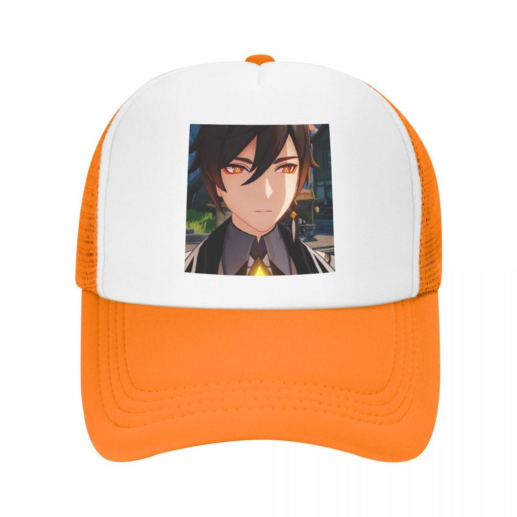 Zhongli Genshin Impact Бейсболка WoUnisex Унисекс Дышащая аниме-игровая шляпа дальнобойщика Уличная одежда Snapback Кепки летние шапки