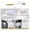 Dish Brush with Handle, 2 Pack Kitchen Scrub Brushes for Cleaning, Dish Scrubber with Stiff Bristles for Sink, Pots, Pans