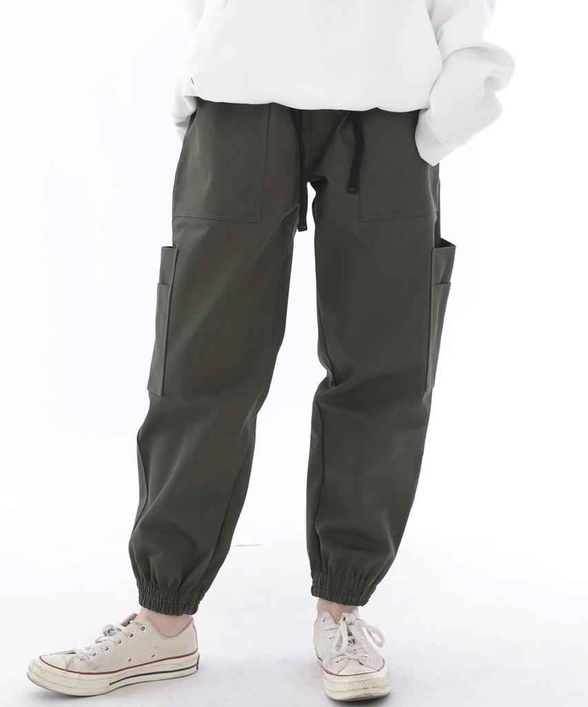 Seinteukeulu Двухслойные Широкие Брюки-Джоггеры Карго W2-308J Хаки