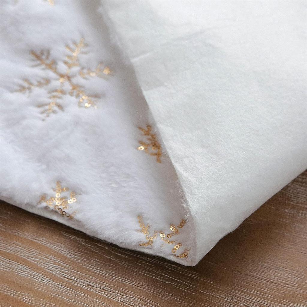 Faux Christmas Table Runners Gold Sequin Snowflake Table Runner Xmas Table Runner For Super Soft Thick Luxury Christmas Table Decoration