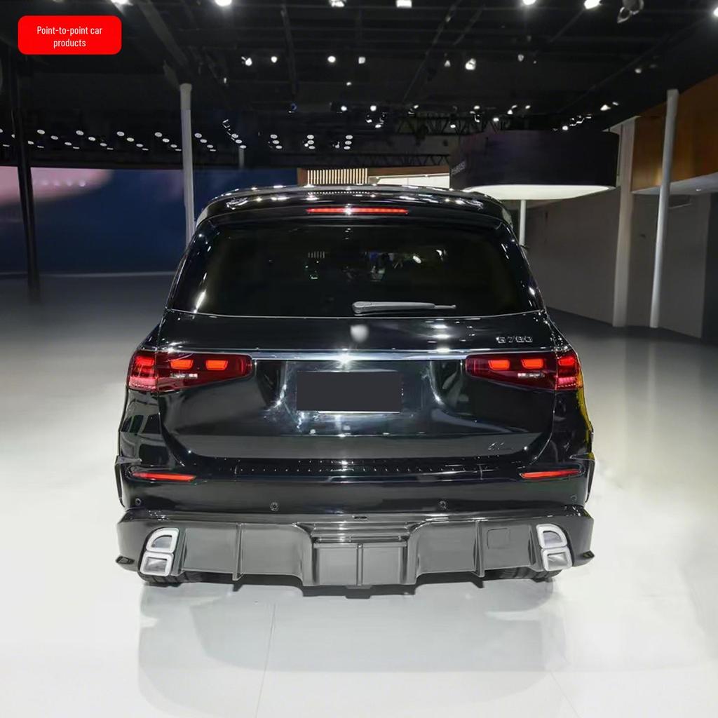 Улучшение заднего бампера-диффузора из углеродного волокна в стиле LUMMA для Mercedes GLS Maybach