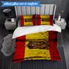 3PCS Spain FC Crest Printed Soft Bedding Set,Including 1pc Duvet Cover And 2pcs Pillowcases Perfect for Bedroom, Dormitory, Fan gift