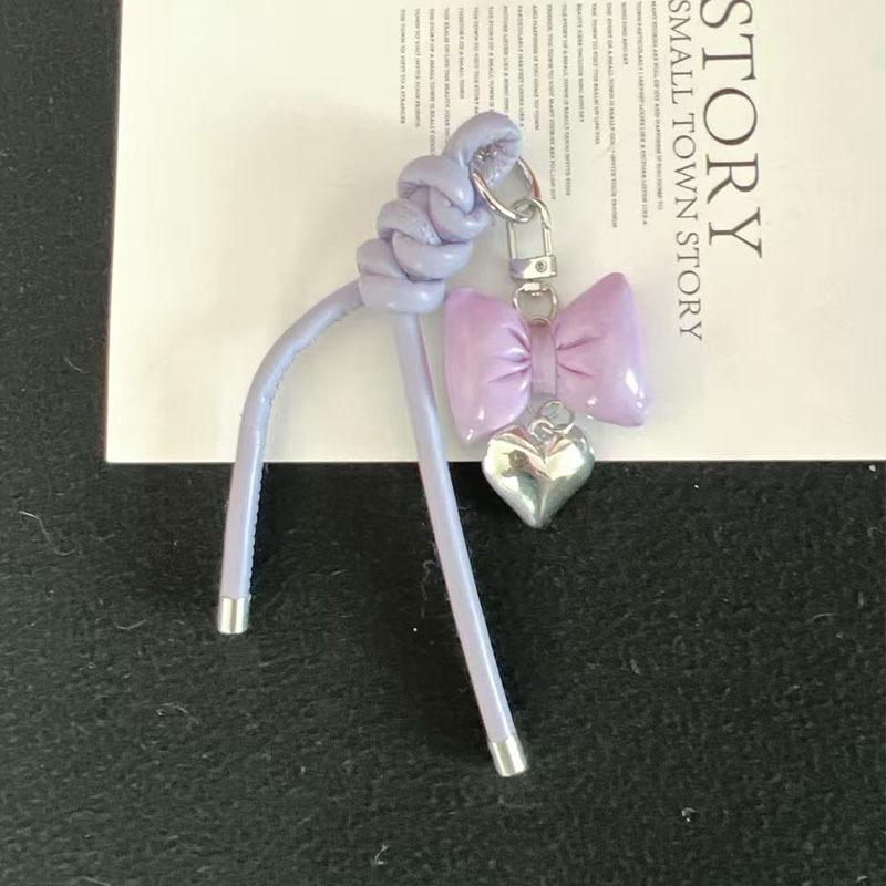 Серия Сердце Кожаный Сумка-бант Подвеска Брелок Ювелирное изделие Подарок Украшение Аксессуары