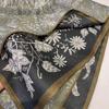 New Korean Style Small Square Scarf for Women Elegant Retro Printed Scarf Cotton and Hemp Texture Ladies' Accessories