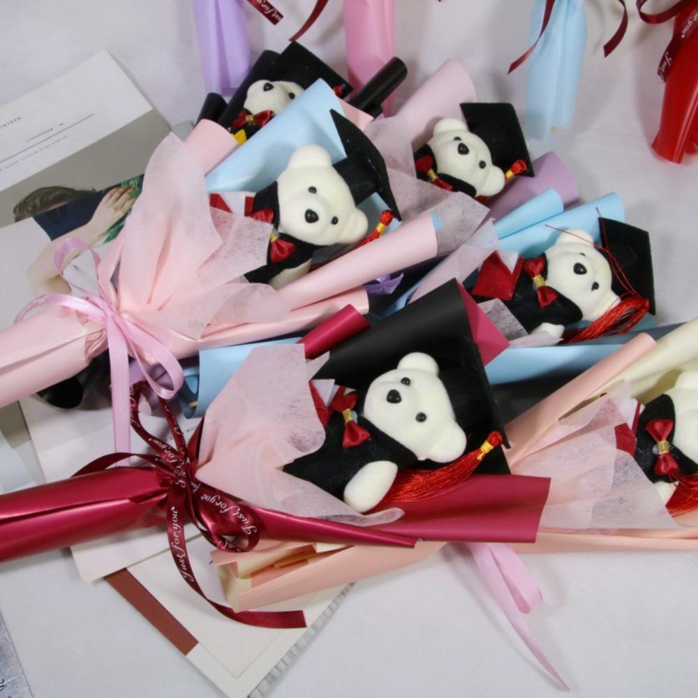 Graduation Gift Bear Bouquet Plush Toy Cartoon Lovely Bear New Animal Bouquet  Birthday Party