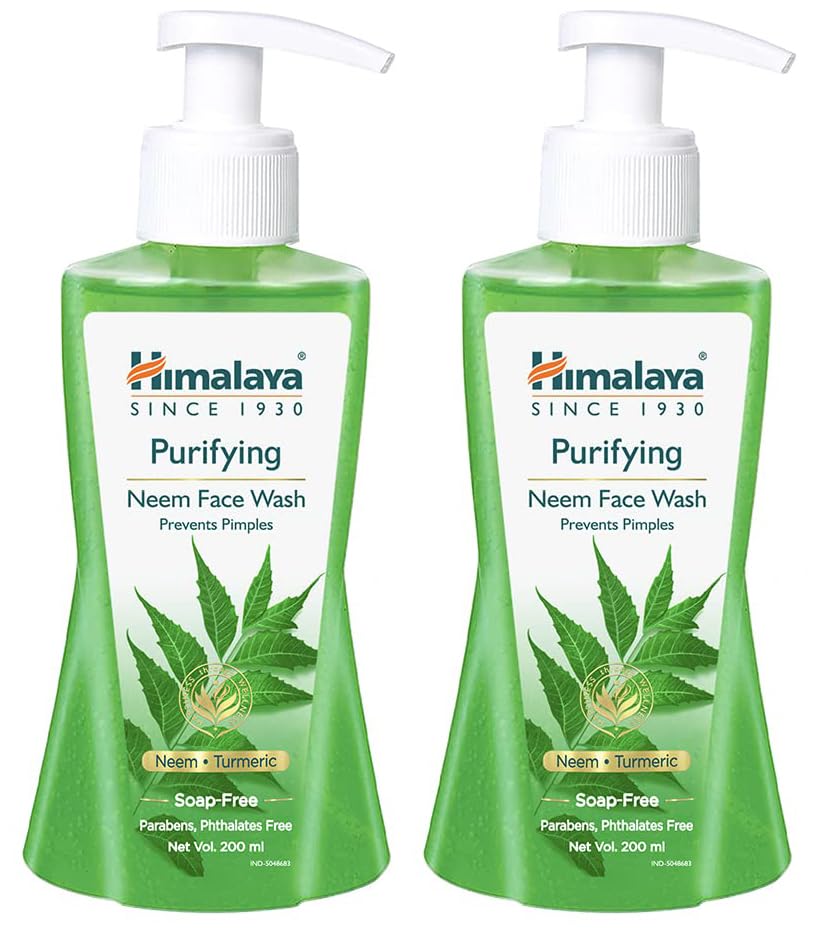 Himalaya Очищающее средство для умывания лица с экстрактом нима от Herbals, 200 мл (Упаковка из 2 шт.)