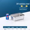 Прямоугольный контейнер для хранения продуктов из нержавеющей стали