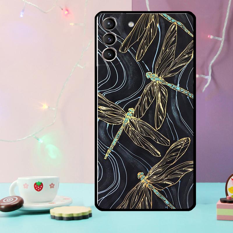 Чехол-арт с изображением стрекозы для Samsung Galaxy S23 Ultra S22 S24 Plus Note 10 20 S8 S9 S10 S21 FE S20 FE