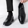 Fashion New Trending Brogues Classic Men Dress Shoes Men Oxfords Patent Leather Shoes Lace Up Formal Black Leather Wedding Party Shoes
