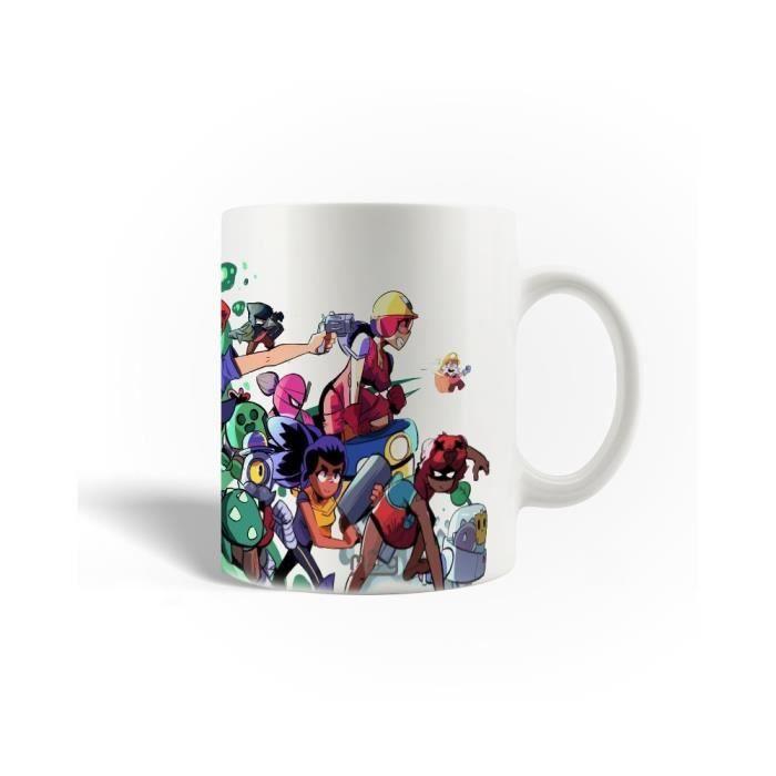 Mug en Céramique - Brawl Stars - 30cl - Blanc - Compatible Lave-Vaisselle - Rond