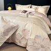 Embroidery 60 Long-Staple Cotton Bed 4Pcs Set Pure Cotton Sleeping Naked Bed Sheet Quilt Cover Cotton Light Luxury 4