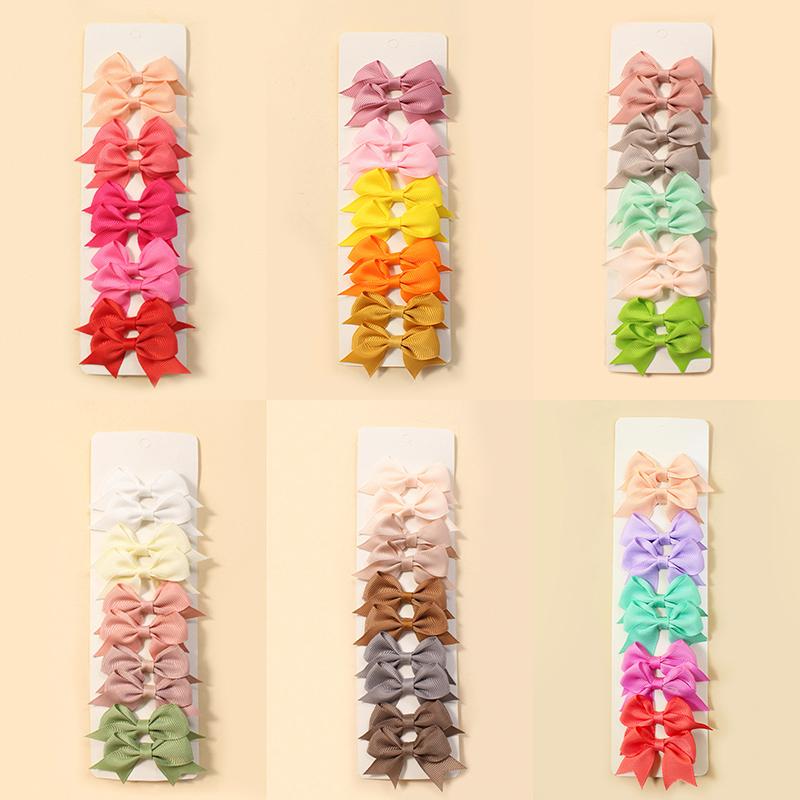 10 шт./компл. шпильки для волос принцессы для девочек милые банты нейлоновые безопасные заколки для волос заколки для младенцев малышей детские аксессуары для волос