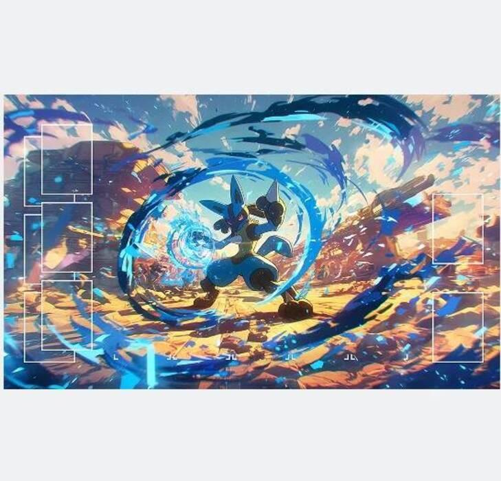 Designs DIY MM Pokemon Playmat Anime Mew Leafeon Pikachu Squirtle Bulbasaur Charmander PTCG Battle Card Mat