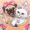 Полный 5D Diy Алмазная картина Мультфильм собака и кошка Алмазная вышивка Крестом Домашний декор Ручная работа