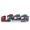 1/50 Alloy Car Transporter with 6 Small Cars Semi-trailer Trailer Model Car Toy