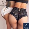 2PCS/Set New Panties Women Lace Underwear Sexy Low-Waist Briefs Hollow Out G String Underpant Embroidery Female Lingerie