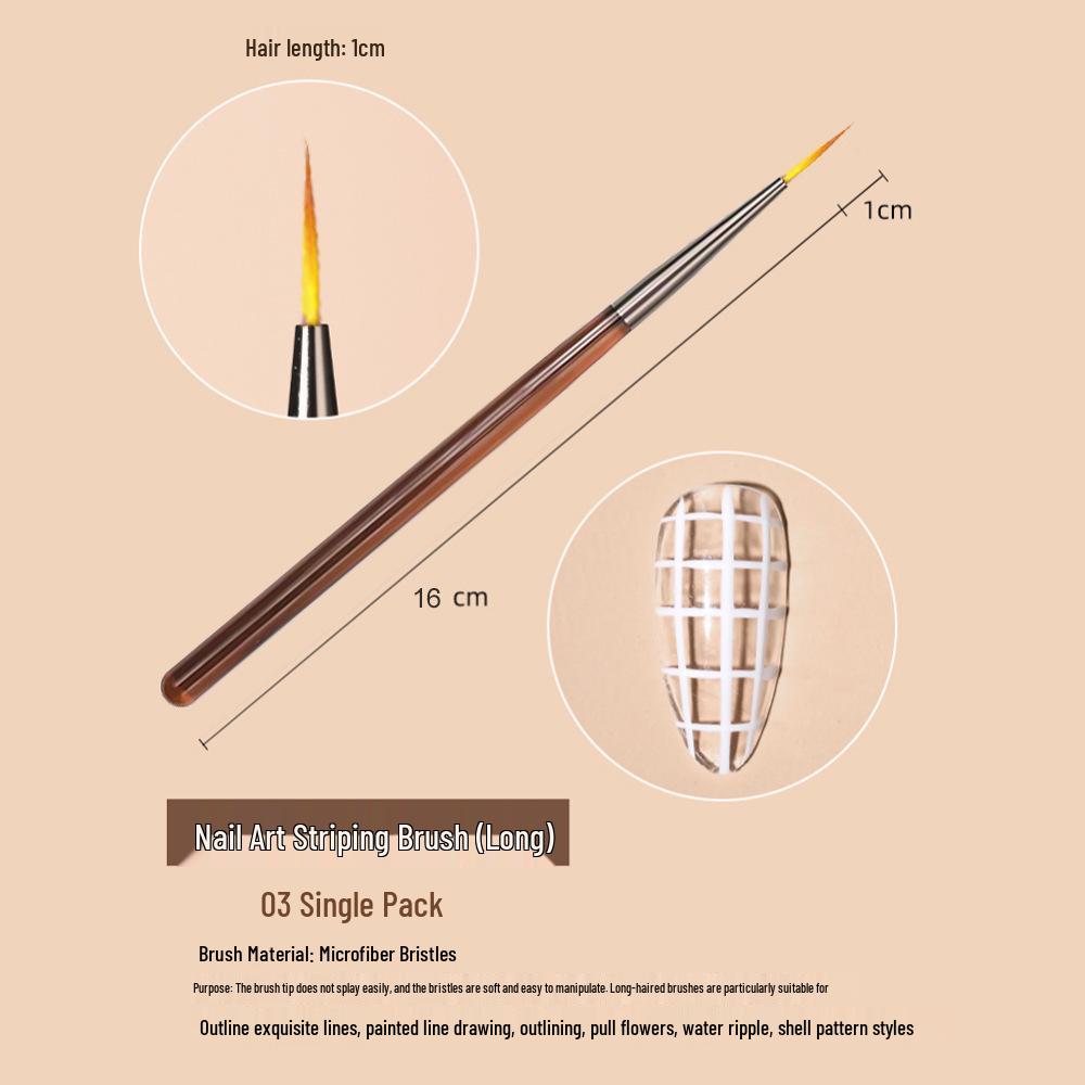 Ледяной прозрачный японский серый набор кистей для нейл-арта для лайнера, рисования, цветов и градиентного геля