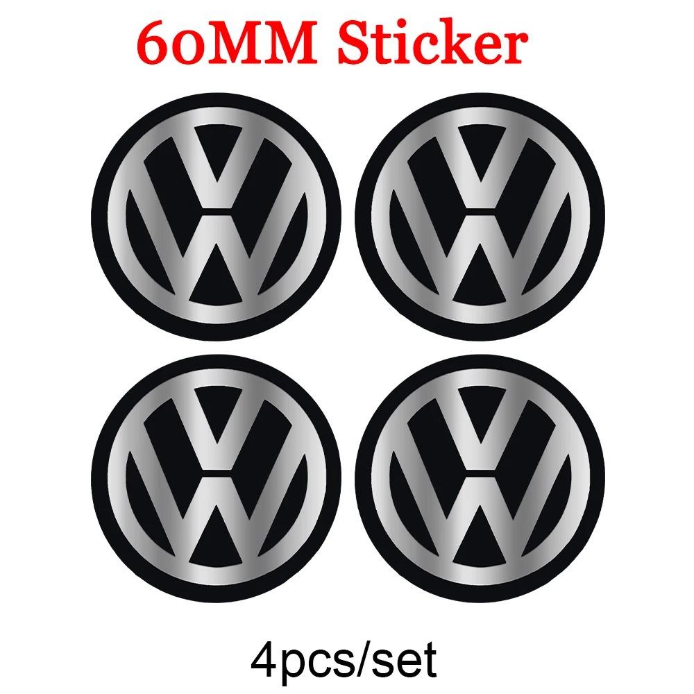 lijk1 4pcs 56/60/65mm Car Wheel Center Hub Caps Dust Cover Sticker For Volkswagen GTI Golf Polo Passat VW CC Tiguan T-ROC Jetta Taigo