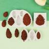 3 Style Leaf Foliage Christmas Tree Pinecone Shape Silicone Mold Resin Tools Party DIY Cupcake Fondant Cakes Decoratings Tools