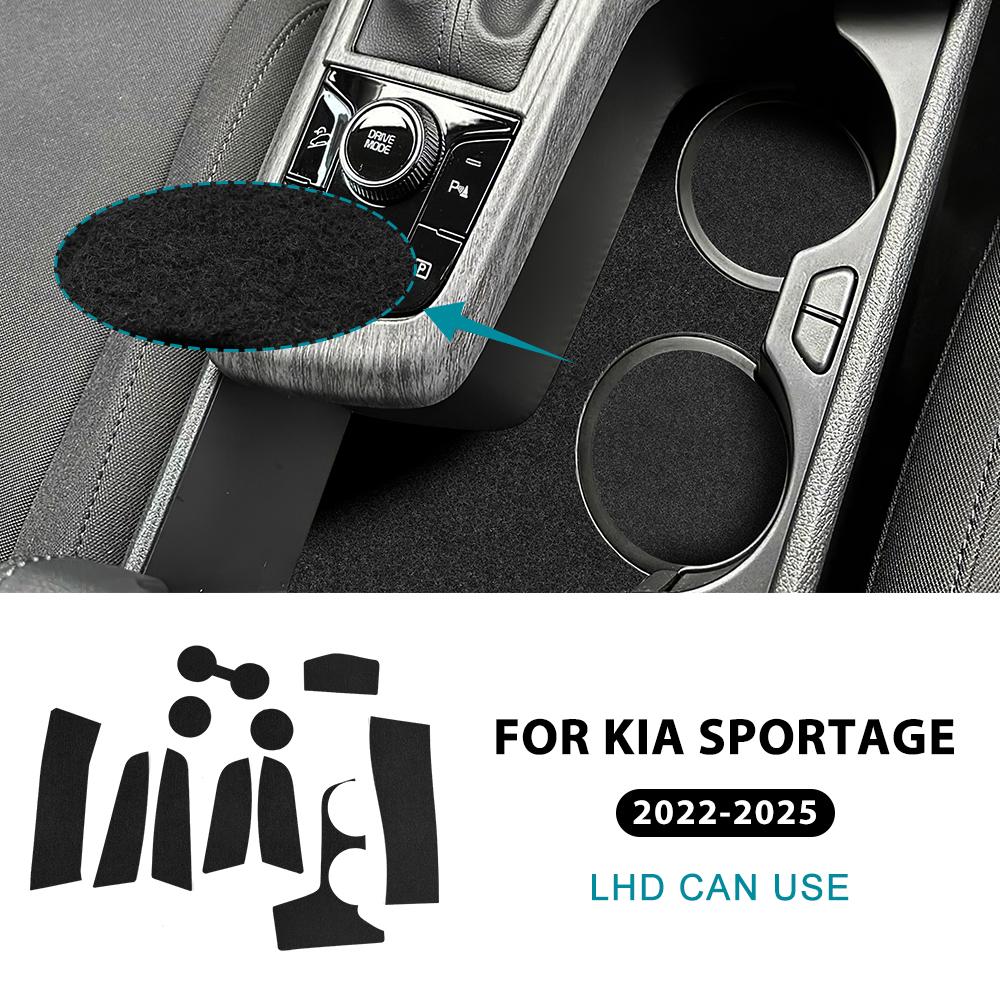 Suede Interior Stickers for Car Door Panel Map Pocket Armrest Glove Box Center Console Trim for Seat Leon Hyundai Tucson Kia Sportage