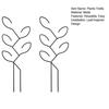 Leaf Shape Garden Trellis Metal Coated Stake Trellis Planter Plant Support Stake