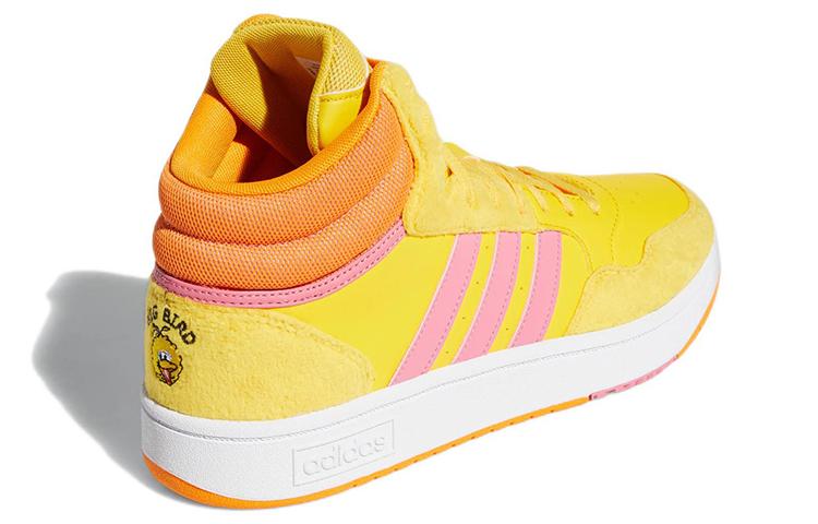 adidas Кроссовки Hoops 3.0 Mid X Улица Сезам 'Желтый Оранжевый Розовый' GX6105