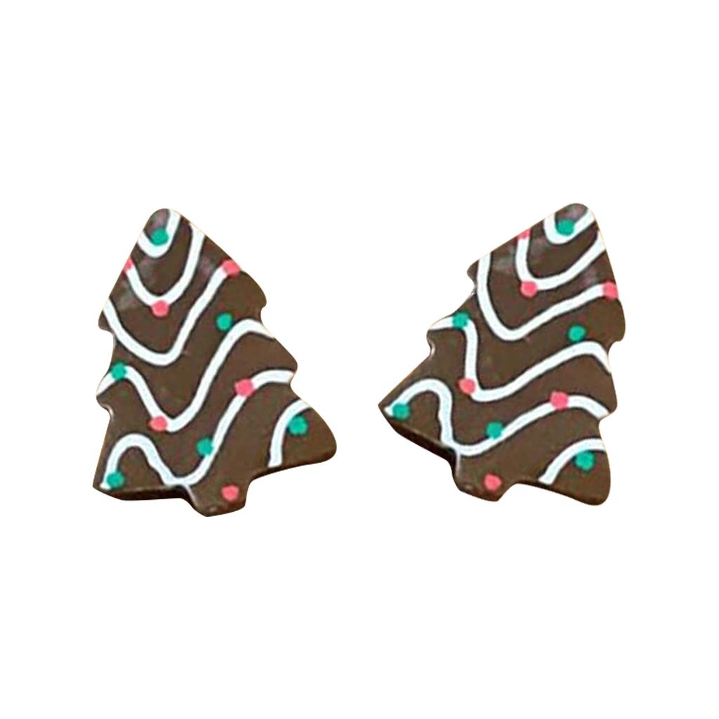 1 пара милых сережек-гвоздиков «Рождественская елка» для женщин и девочек, креативные серьги-гвоздики «Рождественская елка» в подарок