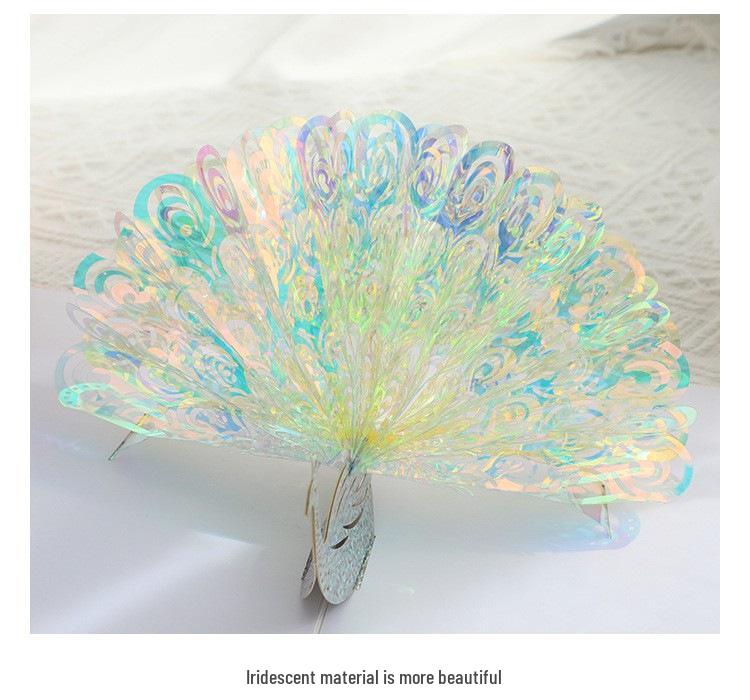 Сияющий павлин 3D Pop-Up открытка - Мечтательный день рождения, Праздник, Общее поздравление, День учителя