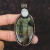 Labradorite Pendant Copper Wire Wrapped Gemstone Pendant Moonstone Jewelry Handmade Pendant Gift For Mom Copper Jewelry Birthstone Pendant