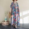 Летний цвет Путешествия Ретро Длинная юбка Хлопково-льняное платье