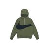 Nike Спортивная одежда Swoosh Tech Флисовая толстовка с большим логотипом Мужские топы Военно-зеленый DD8223-326