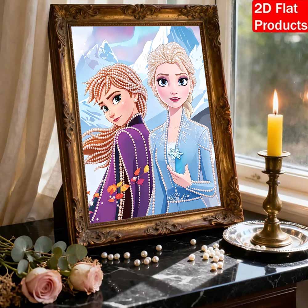 Disney Жемчужная Живопись Замороженная Принцесса Ручная Работа DIY Жемчуг Камни Картины Поделки Особая Форма Домашняя Настенная Декорация