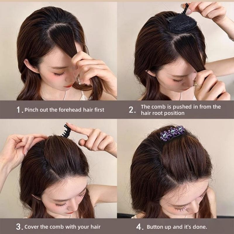 1 шт. Невидимая пушистая губка-заколка для волос, объемная основа для пучка, подушечка для объема у линии роста волос