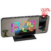 Цифровой проекционный будильник 180 градусов с динамической RGB-подсветкой   Отсрочка будильника Двойная настройка будильника USB-порт Зеркальные часы для Be