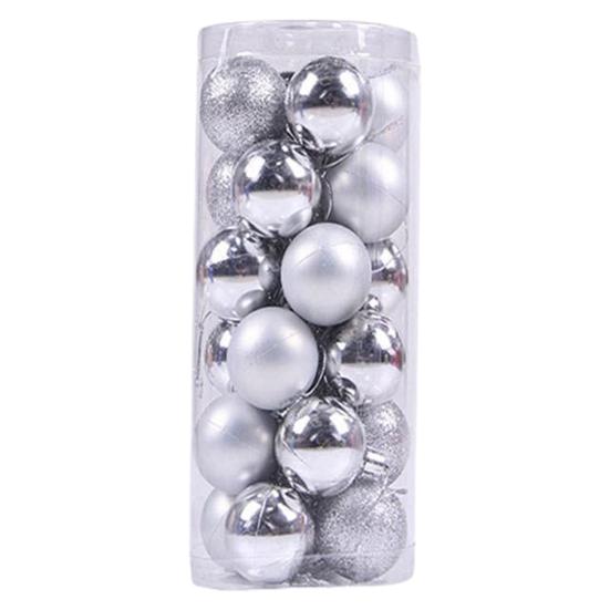 24Pcs Christmas Ball Create Atmosphere Ornaments Eye-catching Xmas Decoration Festive Beautiful Christmas Balls
