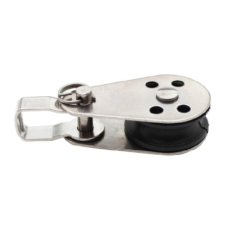 Нержавеющая сталь 25 мм Морской одинарный ролик Блок-ролик Ролик для подъемного каната