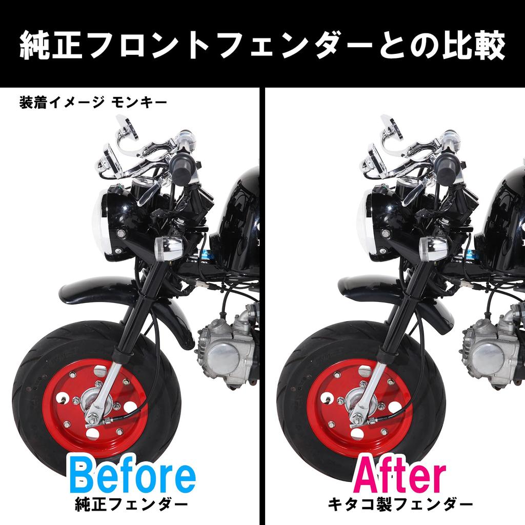 KITACO Переднее крыло короткое Monkey/Gorilla Type/черное 680-1123920