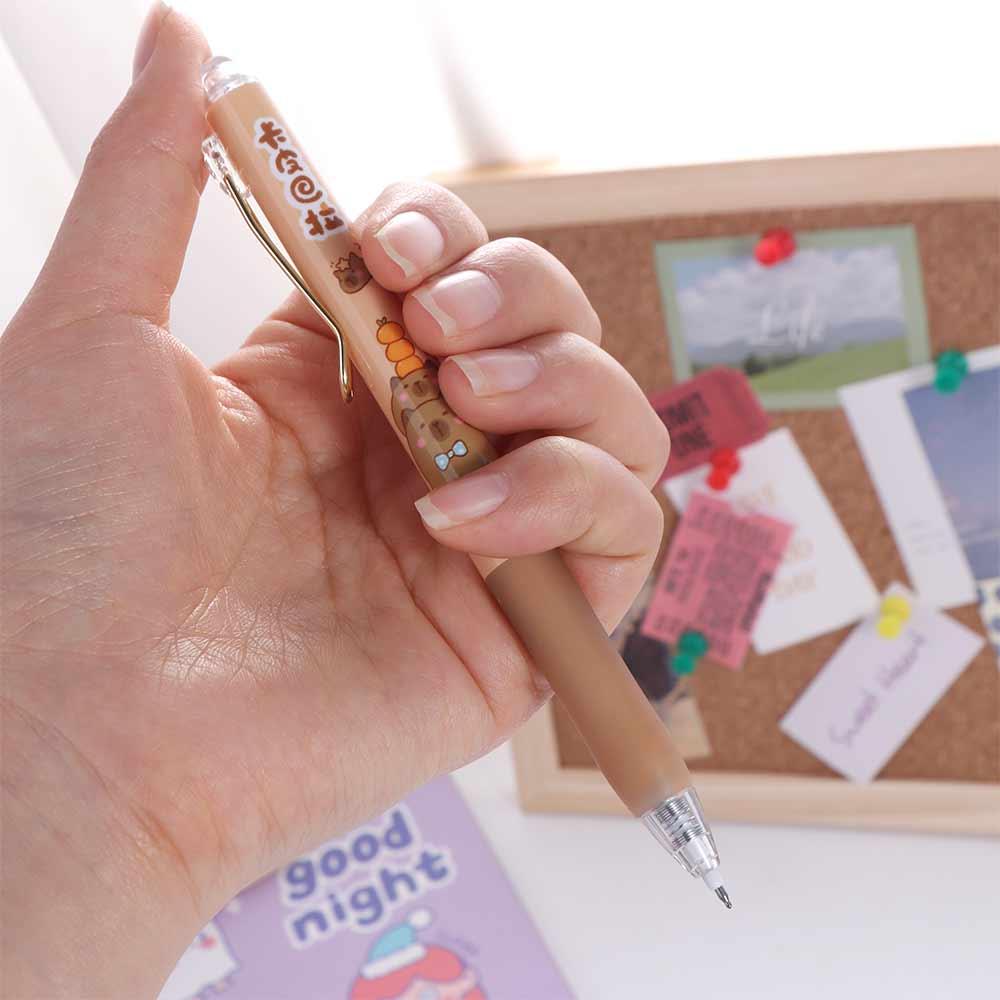 Мягкая мультяшная ручка Капибара, плюшевая кукла Капибара, плюшевый пенал, канцелярские принадлежности