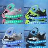 Light-Up Double-Wheeled Running Shoes & Roller Skates for Boys, Girls, and Adults