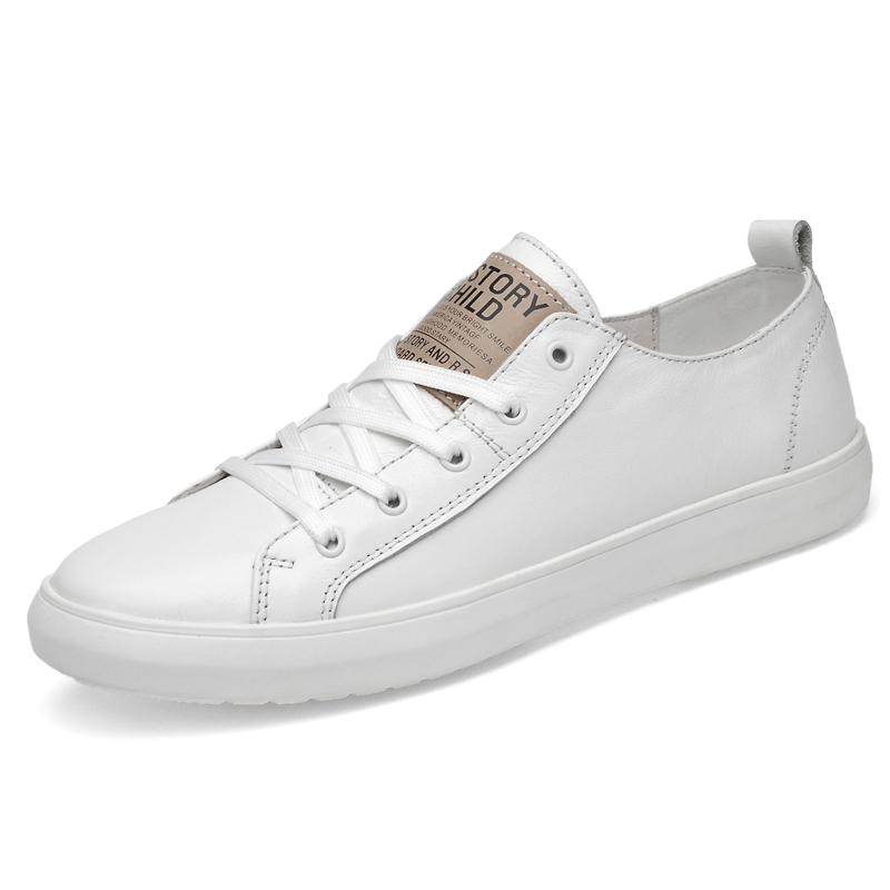 Новые дизайнерские мужские кроссовки из натуральной кожи, роскошные брендовые мужские белые туфли, повседневная обувь в минималистичном стиле, универсальная обувь для отдыха