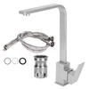 G1/2 Faucet Set 360 Degrees Rotating 304 Stainless Steel Cold Hot Mixer Water Tap for Kitchen Sink
