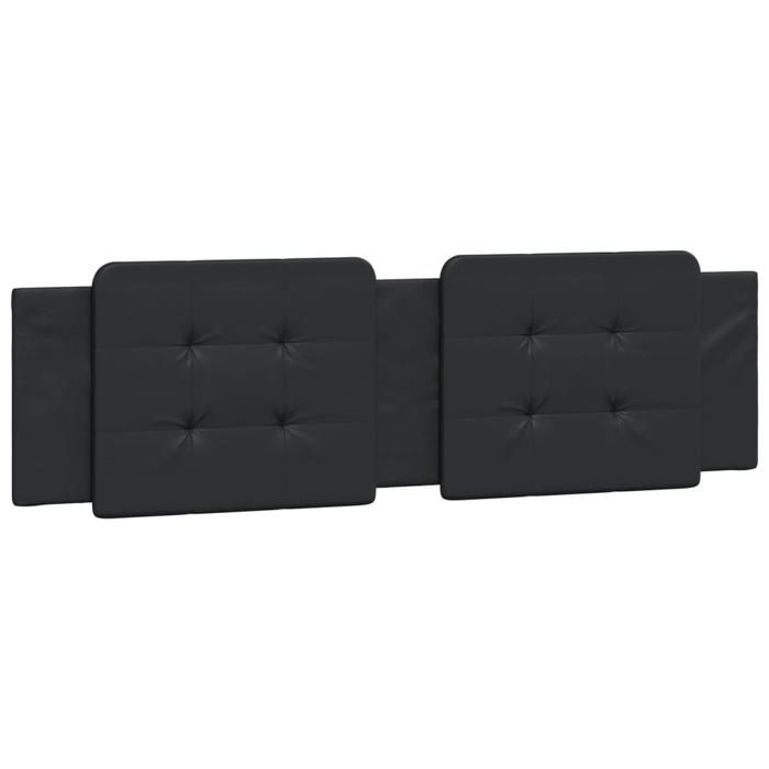 VidaXL Coussin de Tête de Lit, Oreiller Rembourré de Tête de Lit, Accessoire de Lit de Chambre à Coucher Intérieur, Noir 180 374873