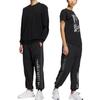 Adidas Полосатые повседневные брюки с буквенным принтом, унисекс, черные IA9422