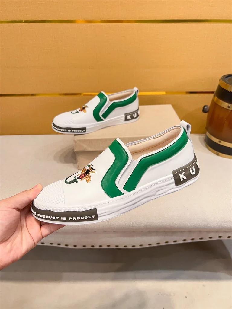 Италия Мужская повседневная обувь Дизайнеры Повседневная обувь класса люкс Мода Натуральная кожа Деловые кожаные туфли Шнуровка Спортивная классика Кроссовки