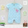 4 Pcs/lot Girls Baby Short Sleeve Romper Infant One Piece Clothing Summer Unisex Newborn Wave Point Clothes Kidswear
