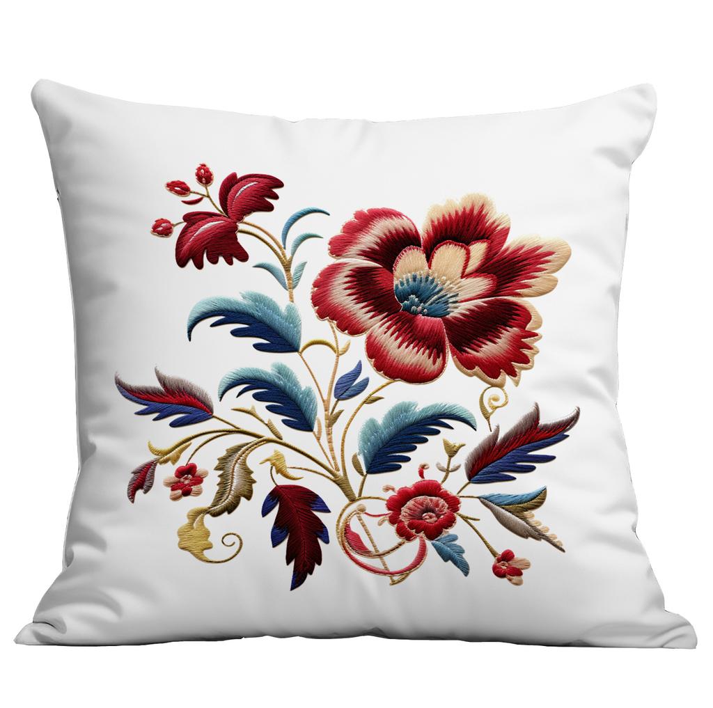 Весенняя и Летняя Наволочка с Имитацией Вышивки Цветы Домашняя Диванная Гостиная Наволочка Новый Стиль Наволочка