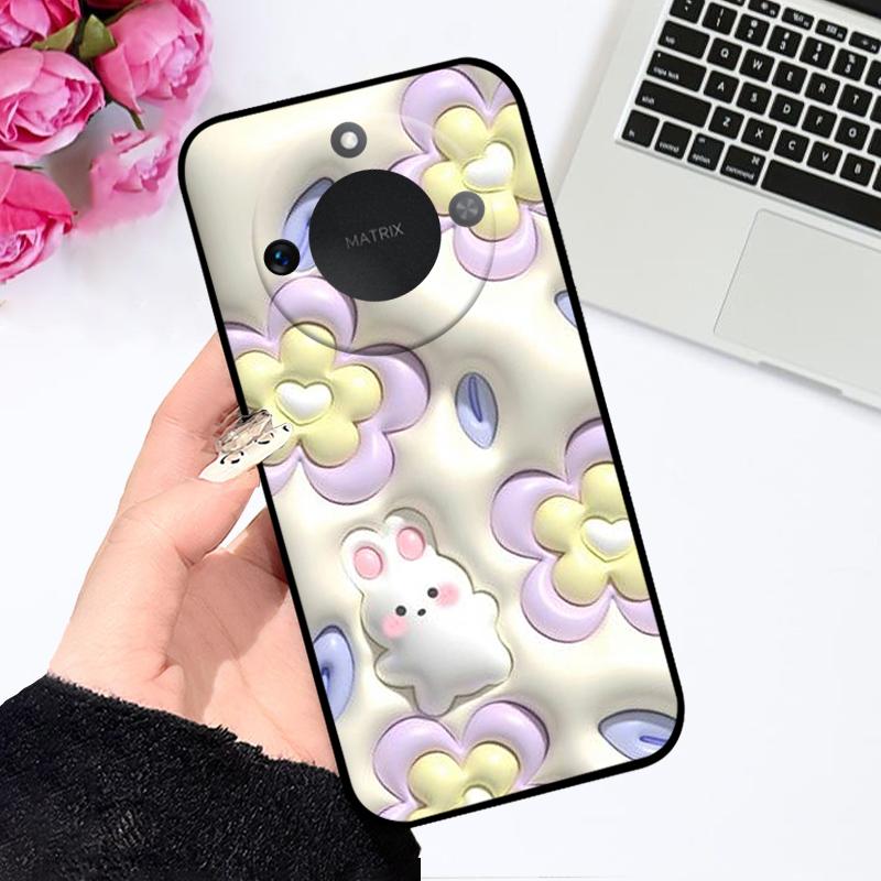 Чехол для Honor X9c Smart 5G Мягкий Силикон ТПУ Чехол для Телефона Для Huawei Honor X60 Защитный Fundas Бампер Мультяшный Цветной Раскрашенный